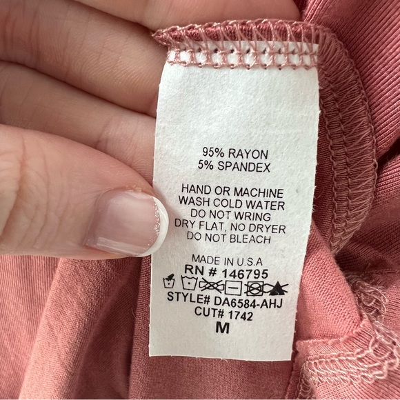 NWT Mauve Lattice Back Mini Swing Dress | Size Medium - Picture 9 of 12